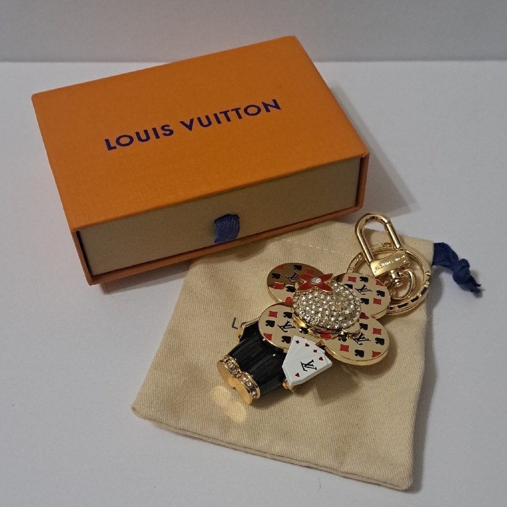 Louis Vuitton Gold and Black Keychain